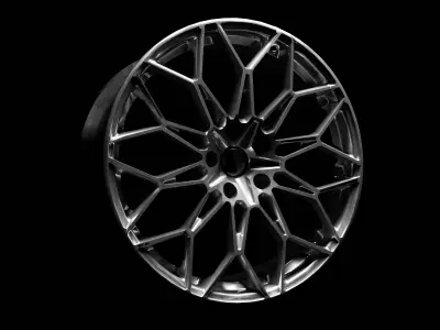 Midpoly Vehicle Rim B492M 3D Model 3D model