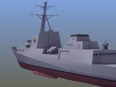 FFG-62 Constellation Class LOD2 Low-poly 3D model