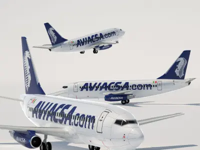 737 200 Collection Eight American Airlines 3D model