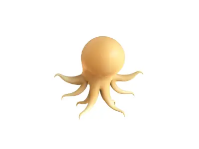 Cartoon Octopus v004 3D model