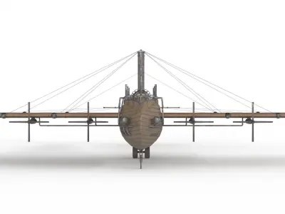 Flying Ship Low-poly 3D model