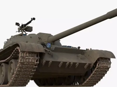 Type 59 PLA Army Tank Game Ready 8K PBR Model Low-poly 3D model