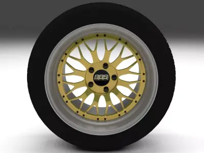 BBS Wheel Gold 3D model