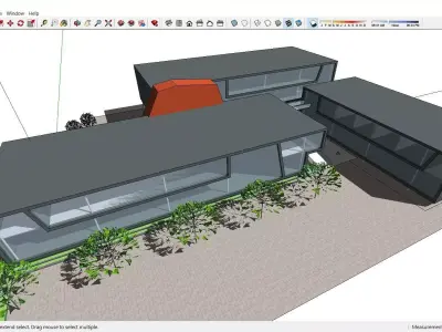 Sketchup Resturant building B3 Free 3D model