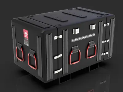 5 Sci-fi Military cases 3D model