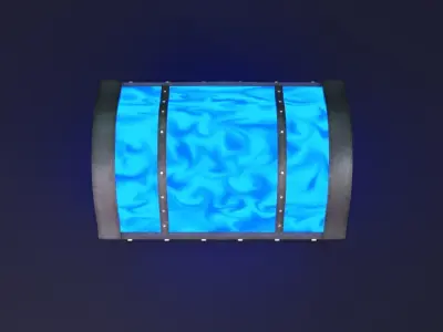 Magical Treasure Chest Low-poly 3D model