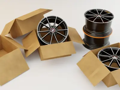 Modern and game-ready Rim 002 Low-poly 3D model