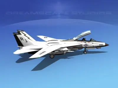 Grumman F-14D Tomcat T01a VF100 3D model