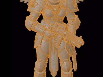 Sisters of Battle Figurine 3D Print Model 3D print model