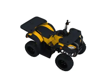 Off Road Utility ATV Quad Bike All Terrain Work Vehicle 3D model