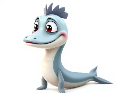 Cartoon Dinosaur Character Model Pack Low-poly 3D model