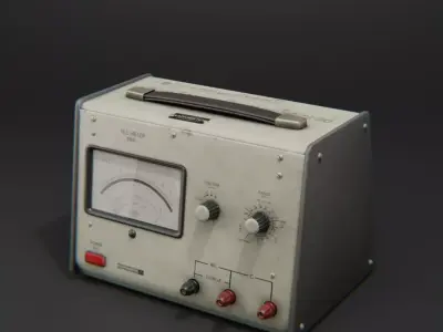 Vintage Military Radio Electric Current Tester Low-poly 3D model