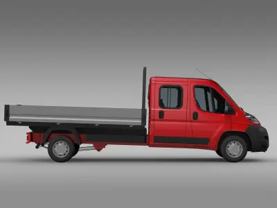 Citroen Jumper Crew Cab Truck 2009-2014 3D model