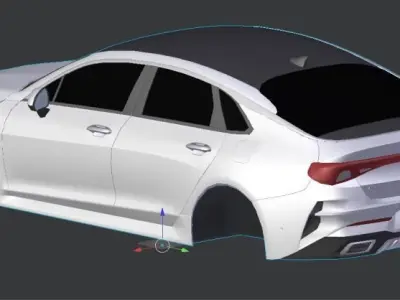 kia optima k5 2021 Free low-poly 3D model