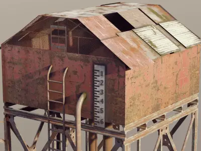 overhead water tank 3D model