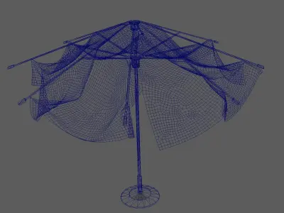 Ruind umbrella Free 3D model
