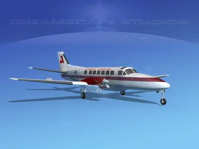 Beechcraft B99 Allegheny Commuter 2 3D model