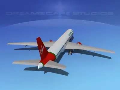 Boeing 777-300 MP Virgin Nigerian 3D model
