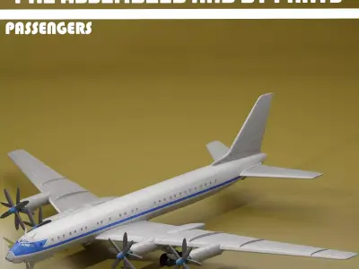 Tupolev Tu-114 Rossiya PASSENGERS 3D print model