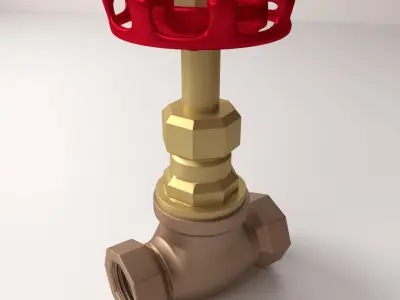 Globe Valve 3D model