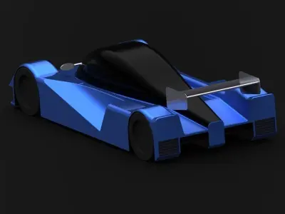 Racing car for CFD training Free 3D model
