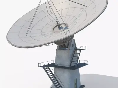 Satellite Dish - Antenna Low-poly 3D model