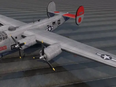 Consolidated B-24J Liberator 3D model
