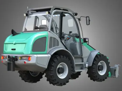 Loader KL80-8T with Wrapped Bale Handler - Front Loader 3D model
