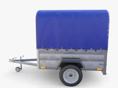 Cargo Trailer v1 Low-poly 3D model