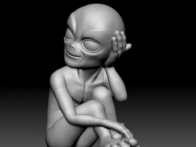 Alien Statue - 040 3D print model