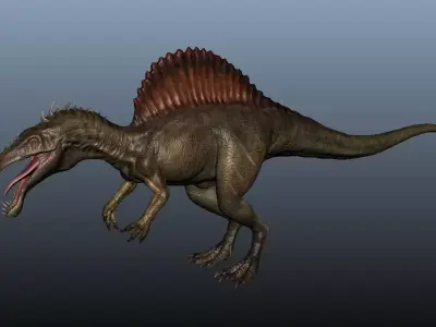 Spinosaurus dinosaur 3D model