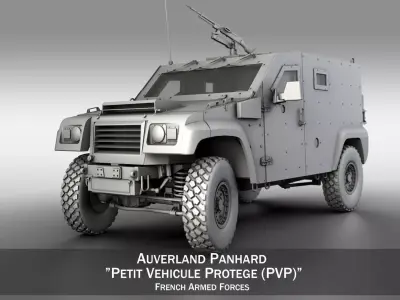 Auverland Panhard PVP - Army 3D model