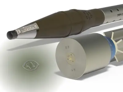 73mm OG-9M Projected Grenade Shell Projectile 3D model