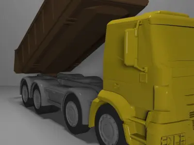 Dump Truck Inveco Ready for Print Free 3D print model