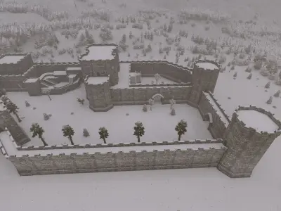 Basic Medieval Castle 3D model