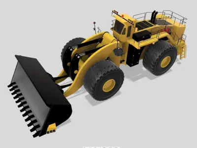 Letourneau l2350 komatsu we2350 wheel loader 1 3D model
