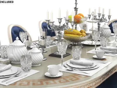 Large Tableware Collection 3D model