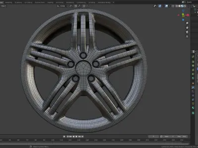 Car rim Mercedes AMG for tire 3D model