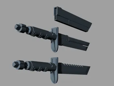 Boba Fett  vibroblade dagger from  mythos 3d print model 3D print model