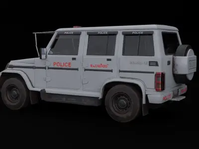 KERALA POLICE BOLERO JEEP Low-poly 3D model