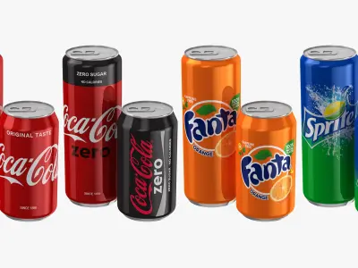 Supermarket Soda Shelves 3D model