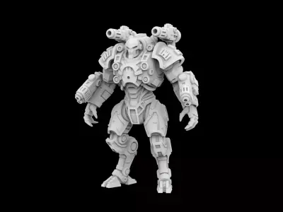 Sci-Fi Robot Assassin Printable 3D Character 3D print model purchase