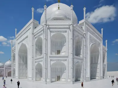 The Taj Mahal Low-poly 3D model
