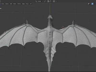 Dragon wyvern Low-Poly  Low-poly 3D model
