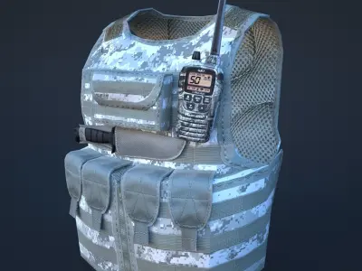 body armor winter Low-poly 3D model