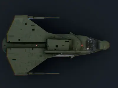 Futuristic Sci-Fi AirForce Helicopter Space Ship 3D model