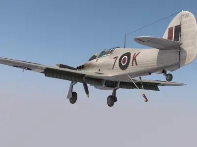 Hawker Hurricane MkIIC Carrier version 3D model
