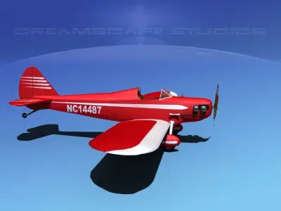 Flybaby airplane flying in sky 3D model