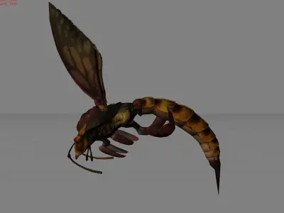 Giant Bee Animal  Low-poly 3D model