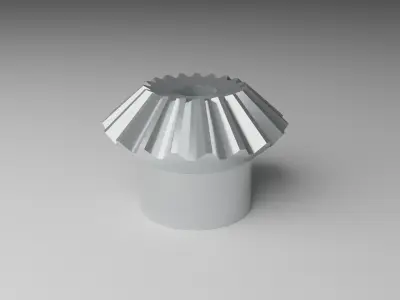 Miter Gear Low-poly 3D model